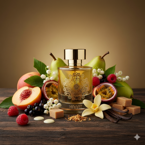 Karat Eau de Parfum 100 ml – Parfum Mixte Fruité, Floral et Gourmand
