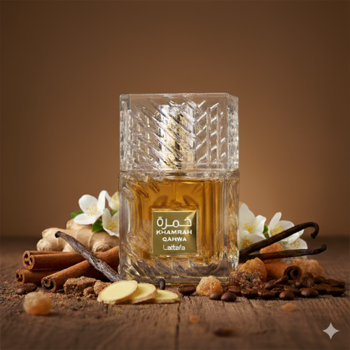 Lattafa Khamrah Qahwa Eau de Parfum 100 ml – Parfum Gourmand Unisexe Inspiré du Café Épicé